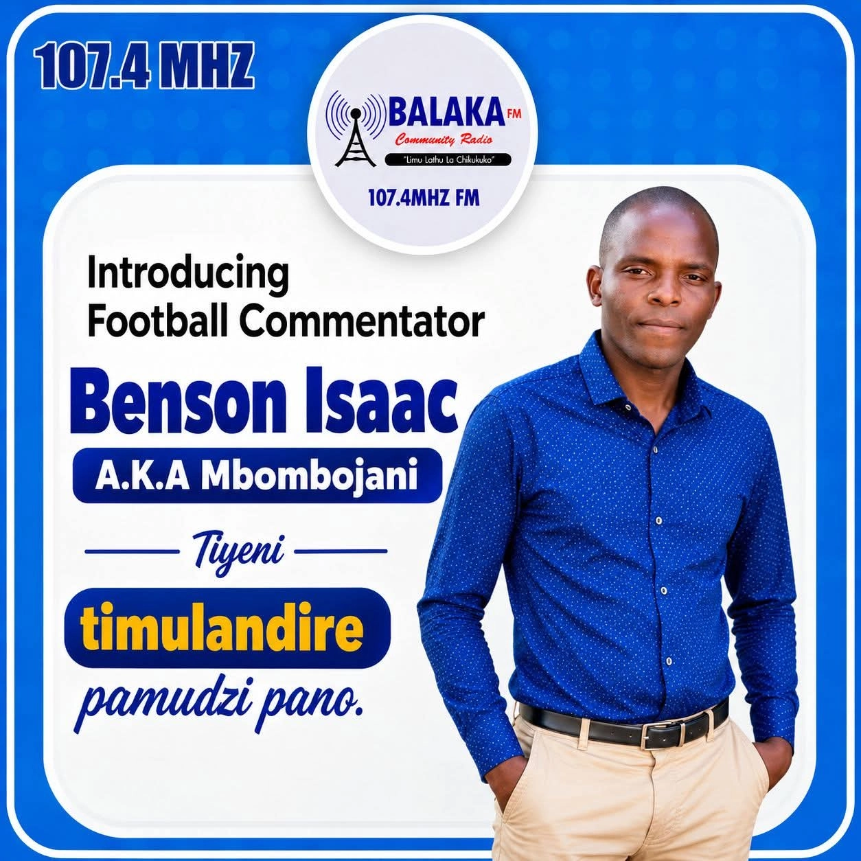 BCR poster introducing Benson Isaac