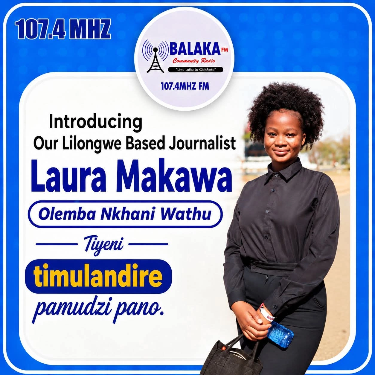 BCR poster introducing Laura Makawa