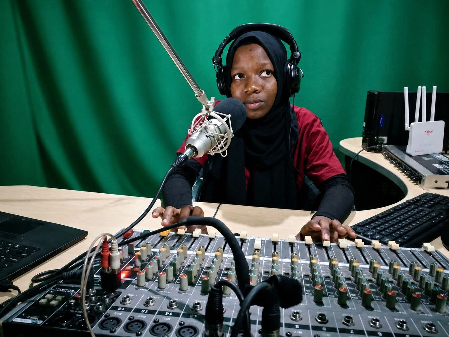 BCR presenter in studio