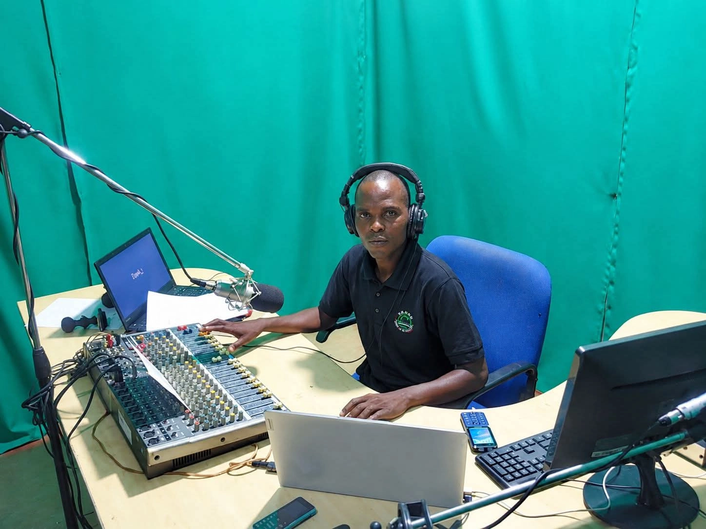 BCR presenter in the studio
